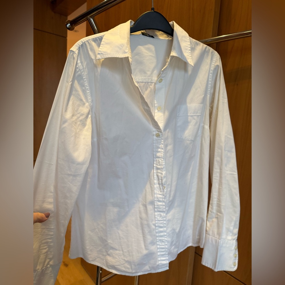 Pre-Loved Small J. Crew White Casual Button Down Shirt